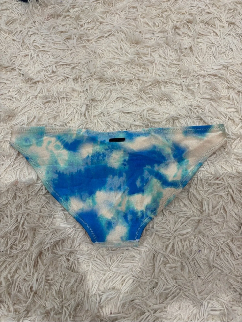 triangl swimwear Blue Tie-Dye & Pink Lined Bikini Bottoms